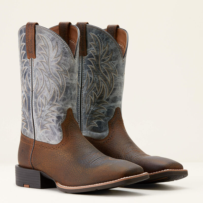 Ariat Mns Sport Western Wide Square Toe Earth/Glacier Blue