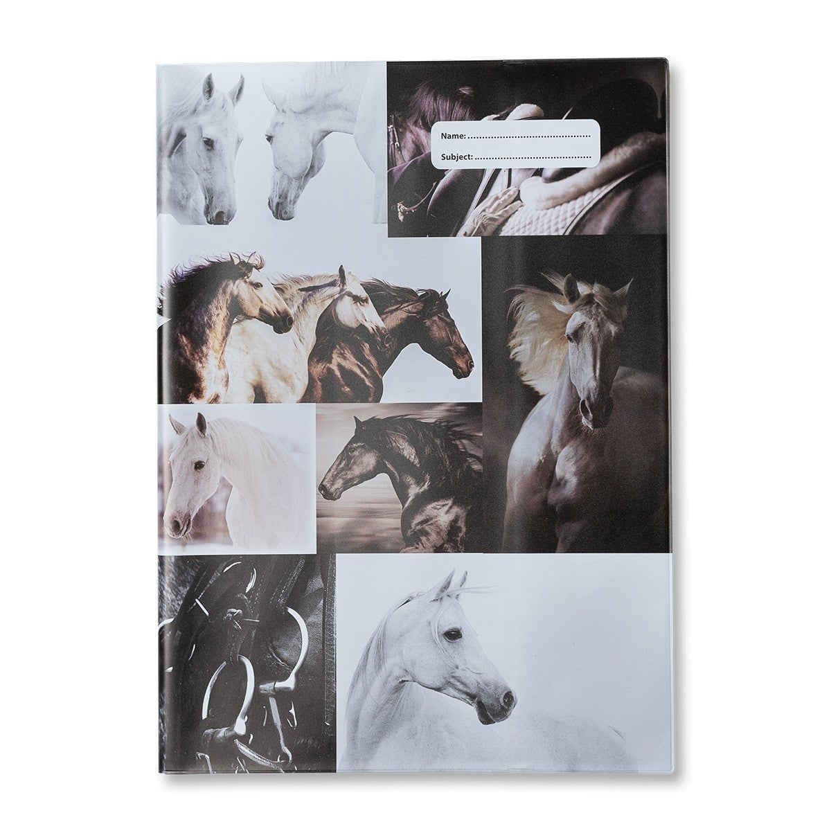 Spencil Scrap Book Cover - Black and White Horses 4