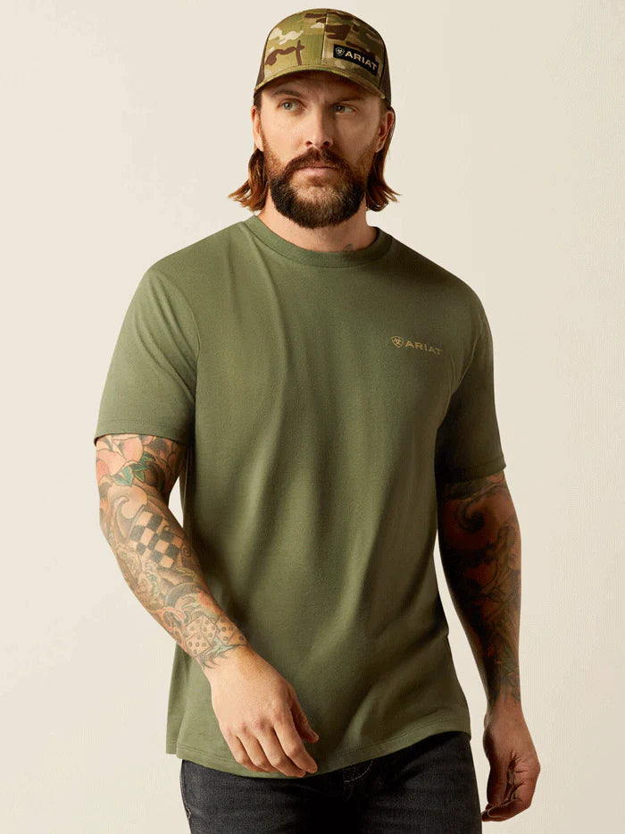 Ariat Mns Duck SS Tee Surplus Green