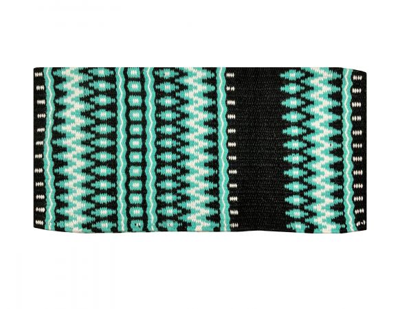 Showman Wool Saddle Blacket with Teal Accents 36x34