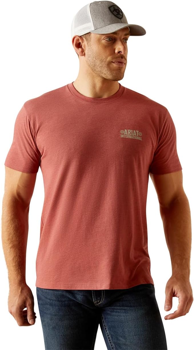 Ariat Mns SW Elements SS T Shirt Red Clay Heather