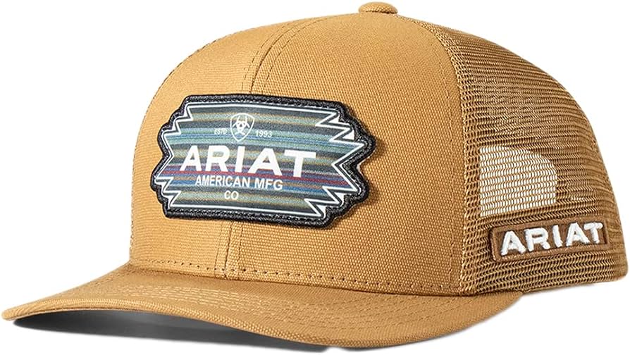 Ariat Mns Cap Multi Southwest Patch Mesh Snap Back Gold