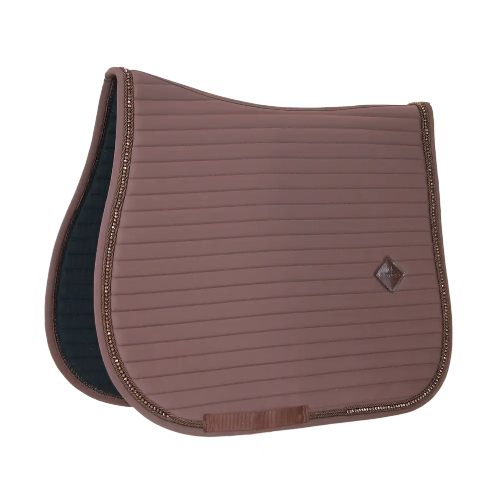 Kentucky Velvet Pearls Show Jump Saddle Pad Brown