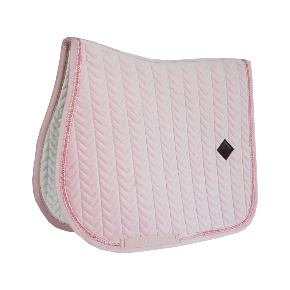 Kentucky Velvet Pearls Show Jump Saddle Pad Soft Rose