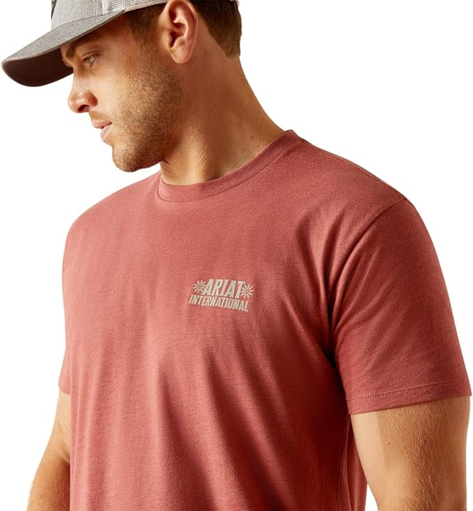 Ariat Mns SW Elements SS T Shirt Red Clay Heather