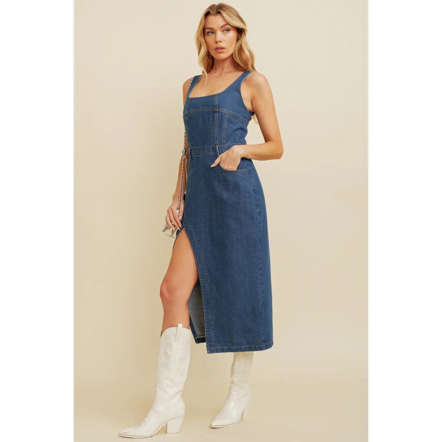 Denim Midi Dress