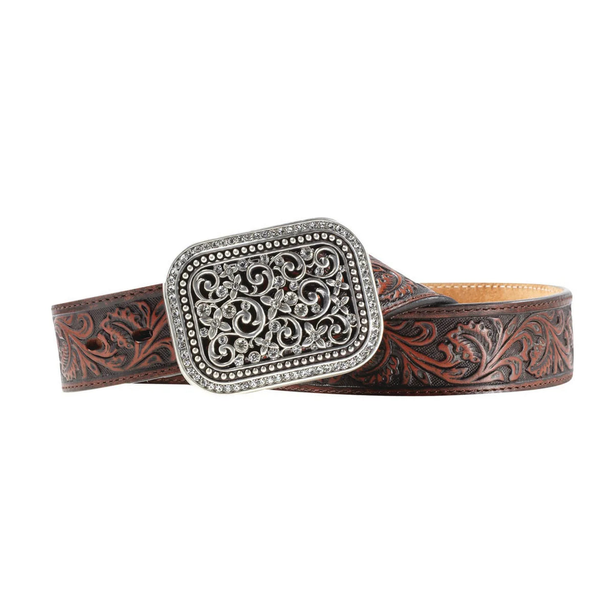 Ariat Wms Embossed Belt 1.5in Brown