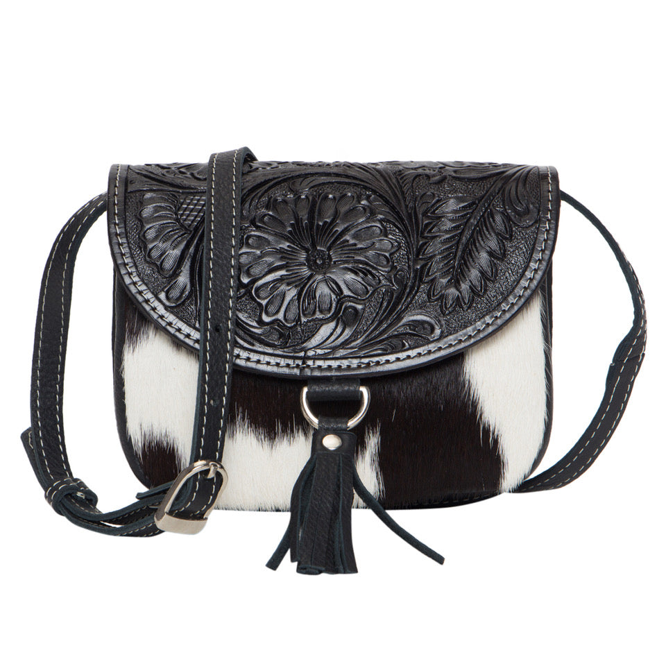 The Design Edge Tooling Leather Cowhide Small Bag