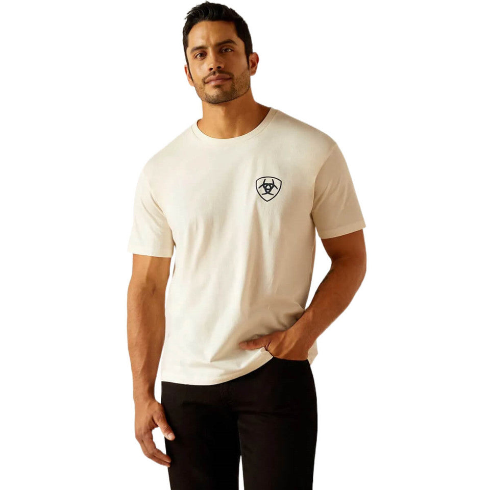 Ariat Mns Sedona Peaks SS T Shirt Off White