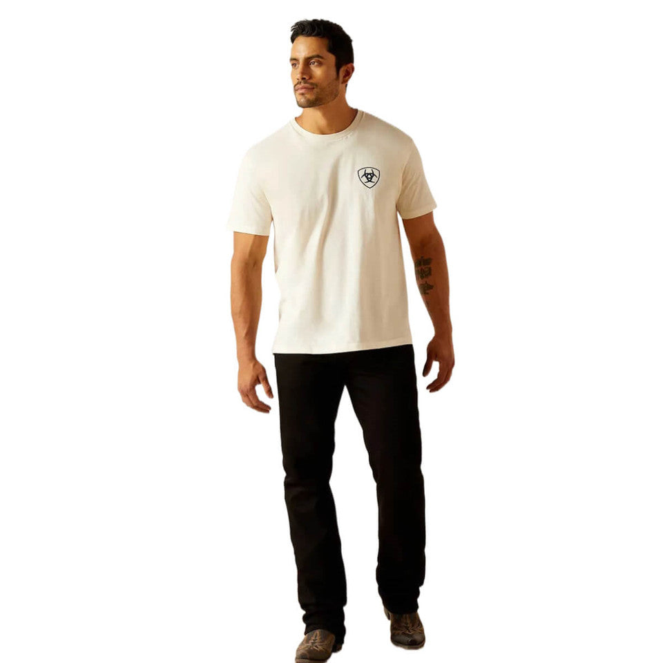 Ariat Mns Sedona Peaks SS T Shirt Off White