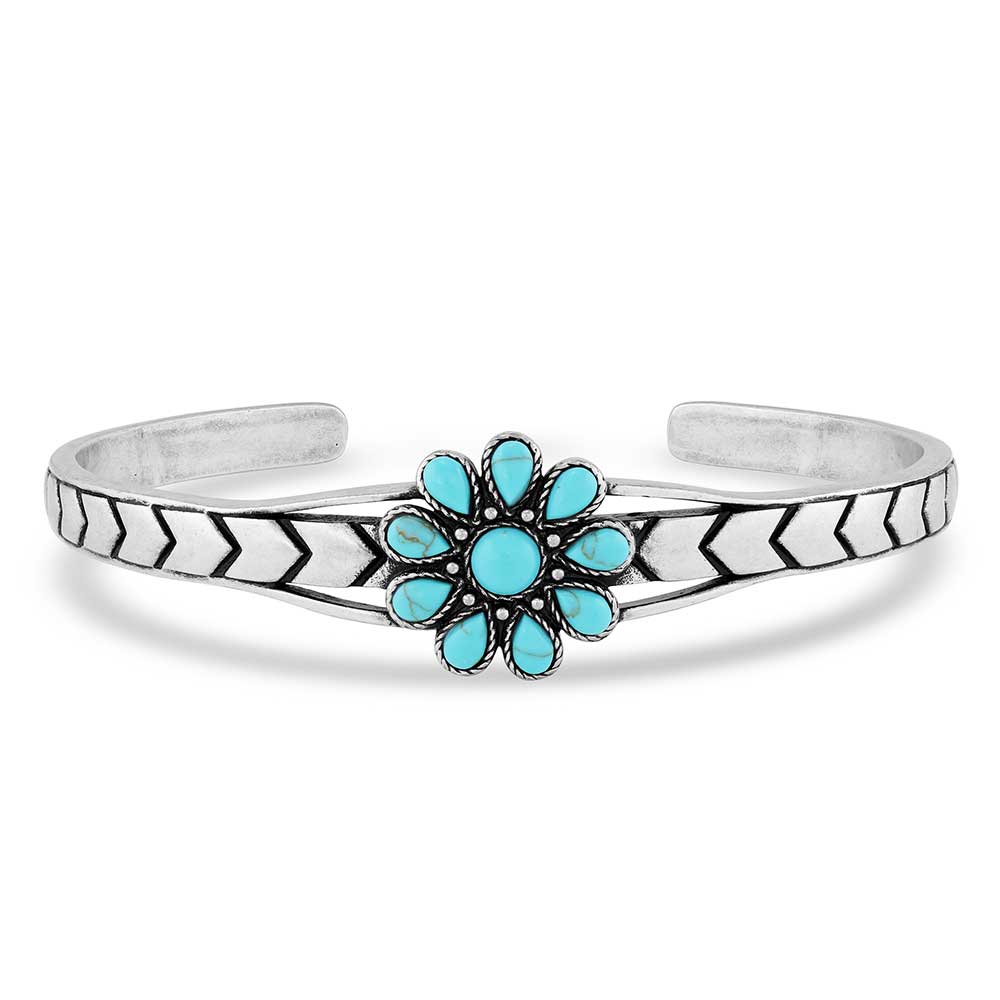 Montana Silversmith Blue Sunflower Turquoise Cuff