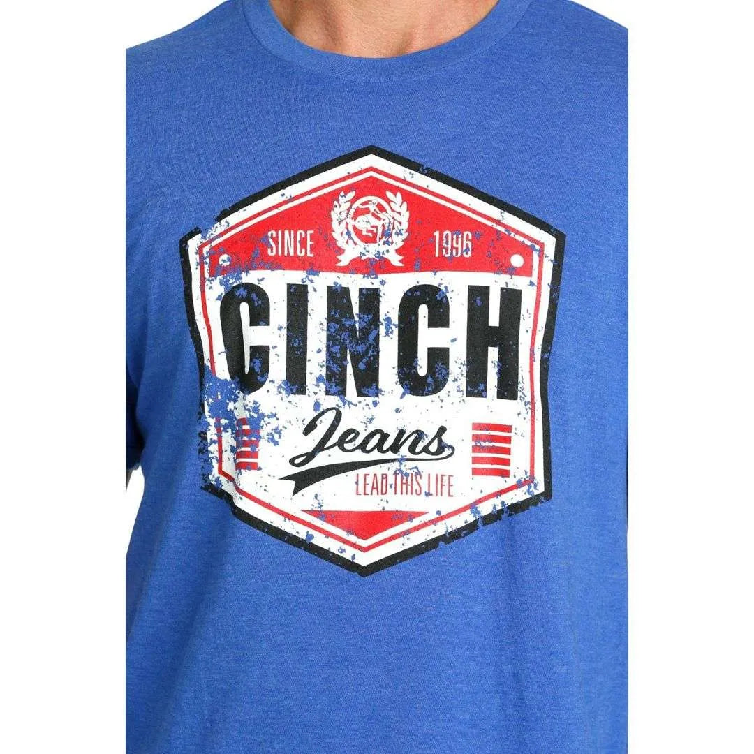 Cinch Mens Royal Blue T Shirt