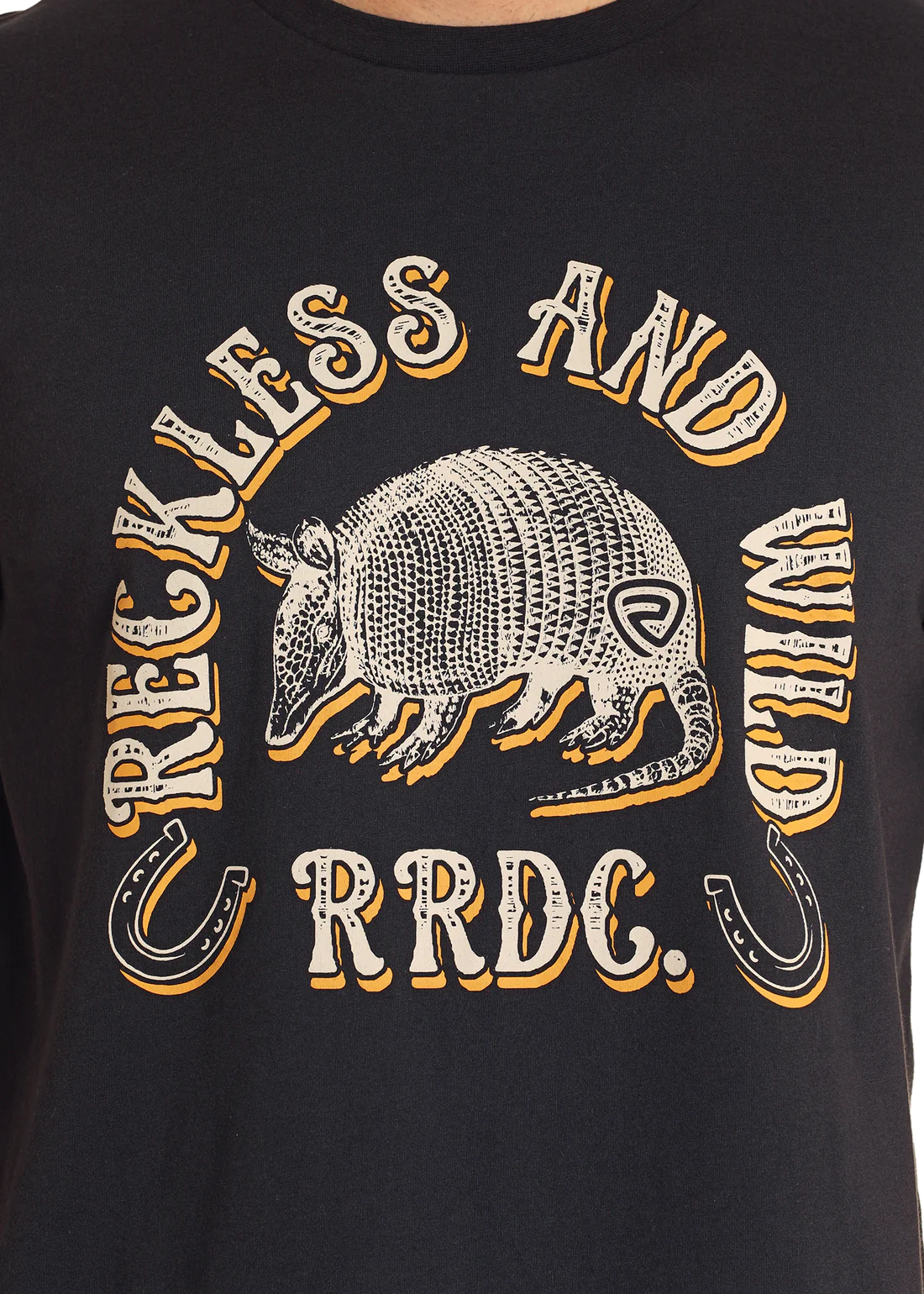 Rock and Roll Denim Armadillo Short Sleeve Graphic T Shirt