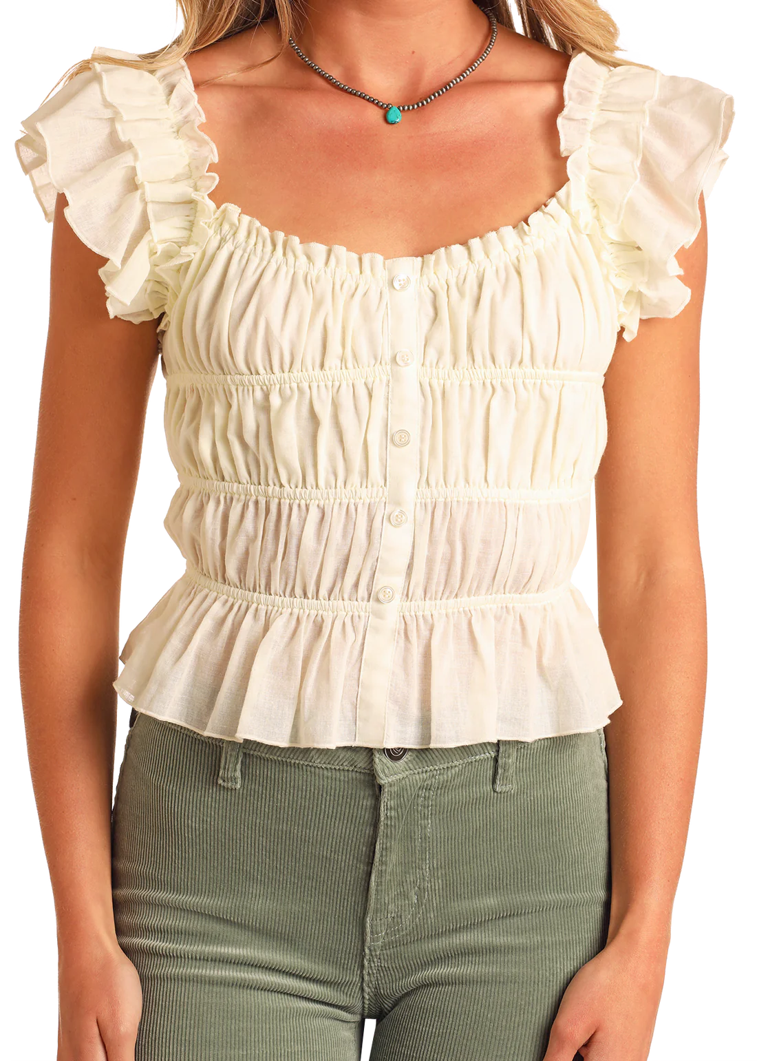 Rock and Roll Ruched Crop Top