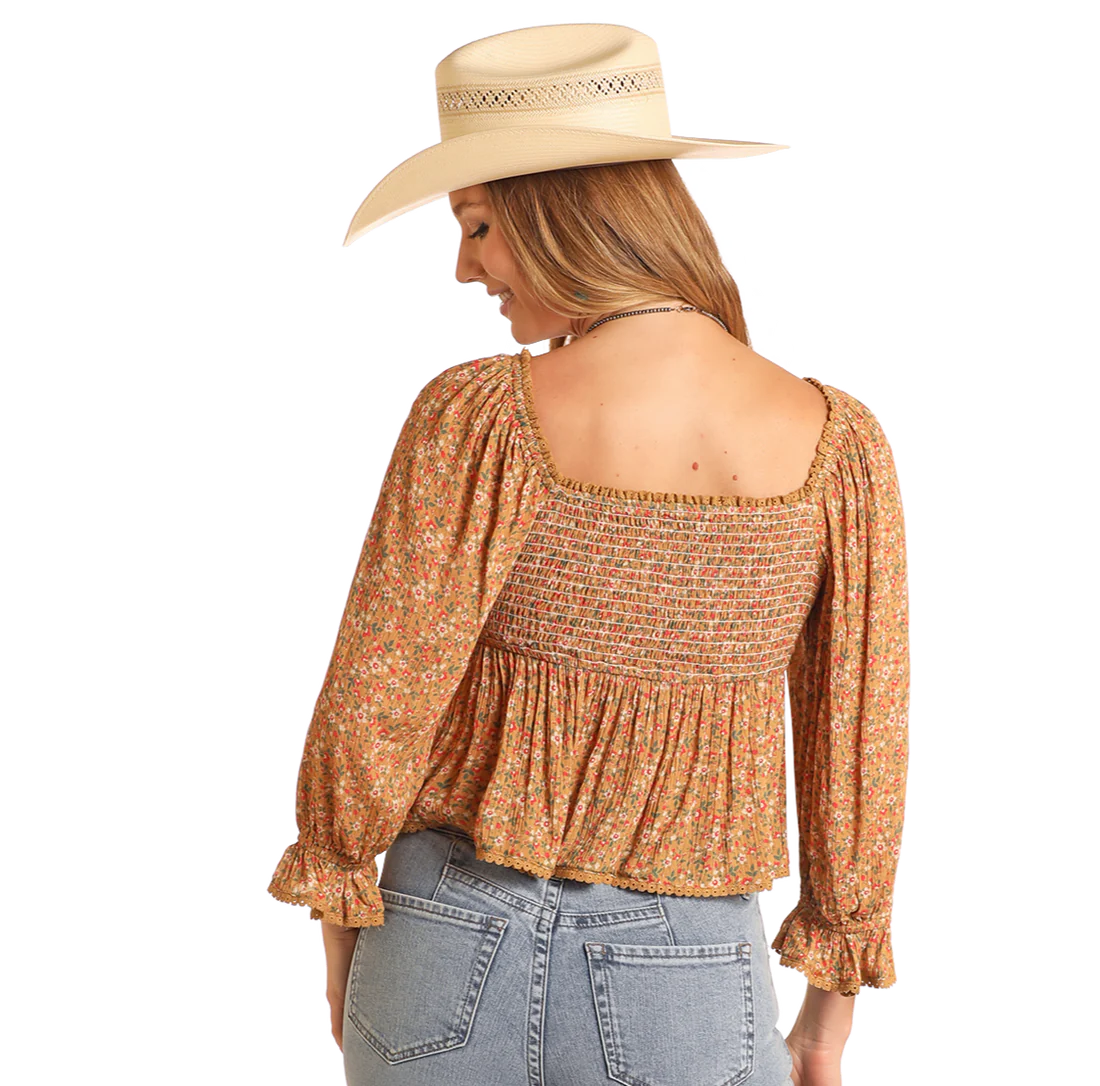 Rock and Roll Ditsy Floral Blouse