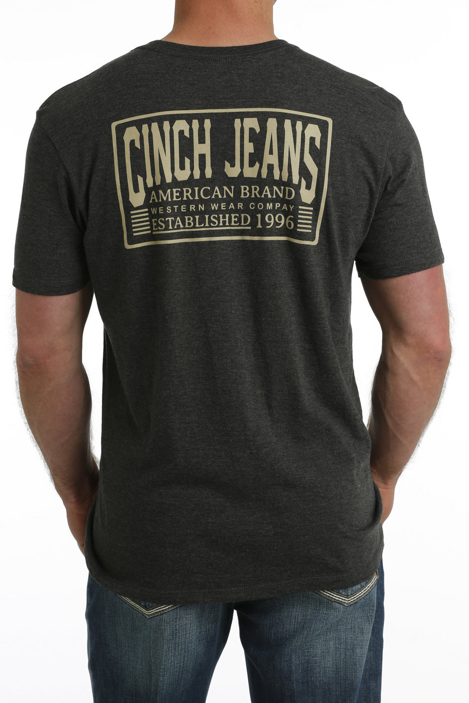 Cinch Mens Charcoal Print T Shirt