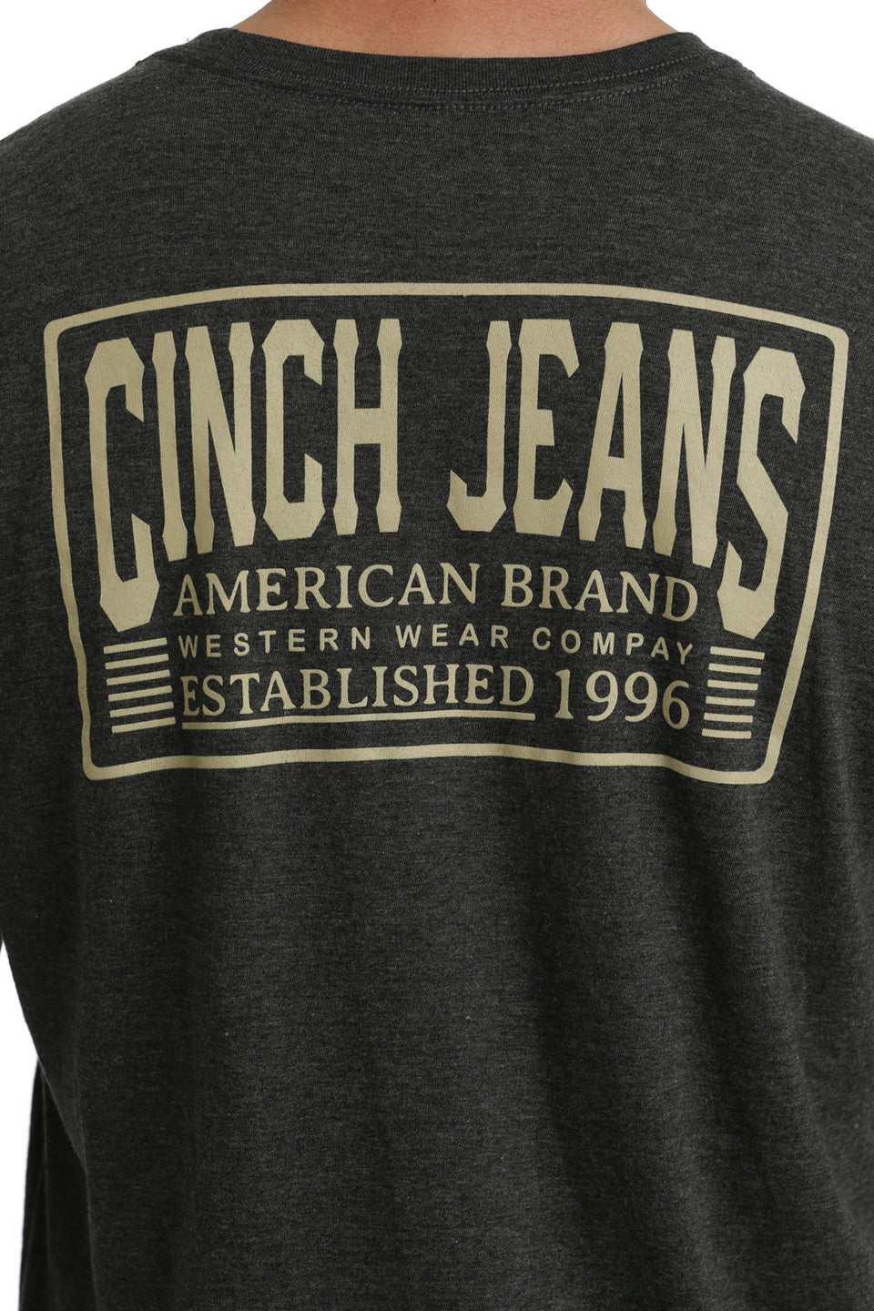 Cinch Mens Charcoal Print T Shirt