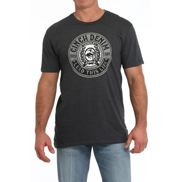 Cinch Mens Short Sleeve Navy T Shirt