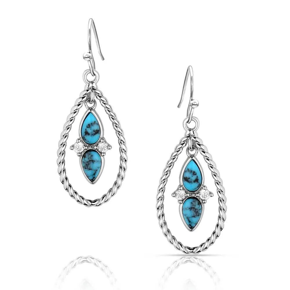 Montana Silversmiths Moonlit Ocean Turquoise Earrings