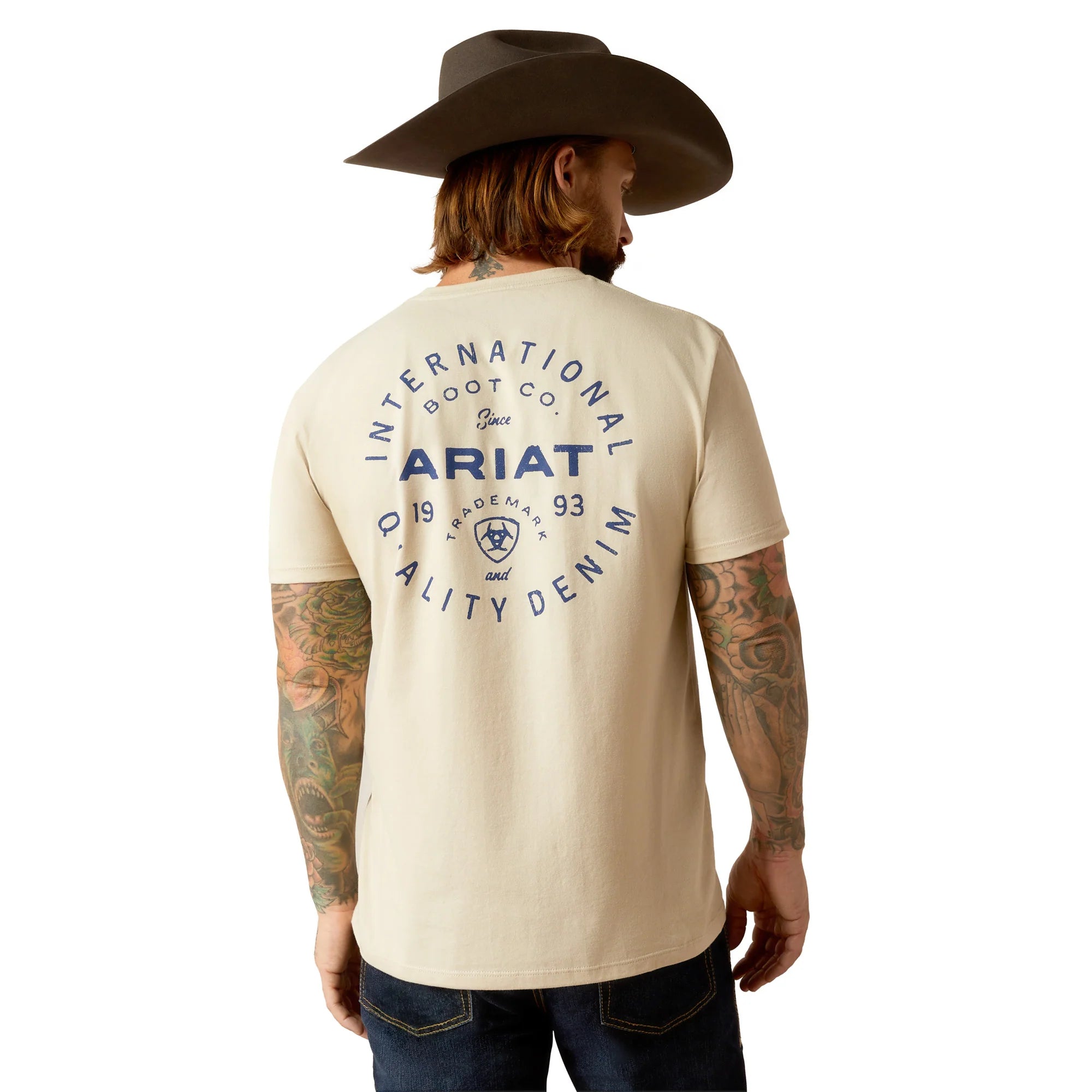 Ariat Mns Stamped Seal SS Tee Natural