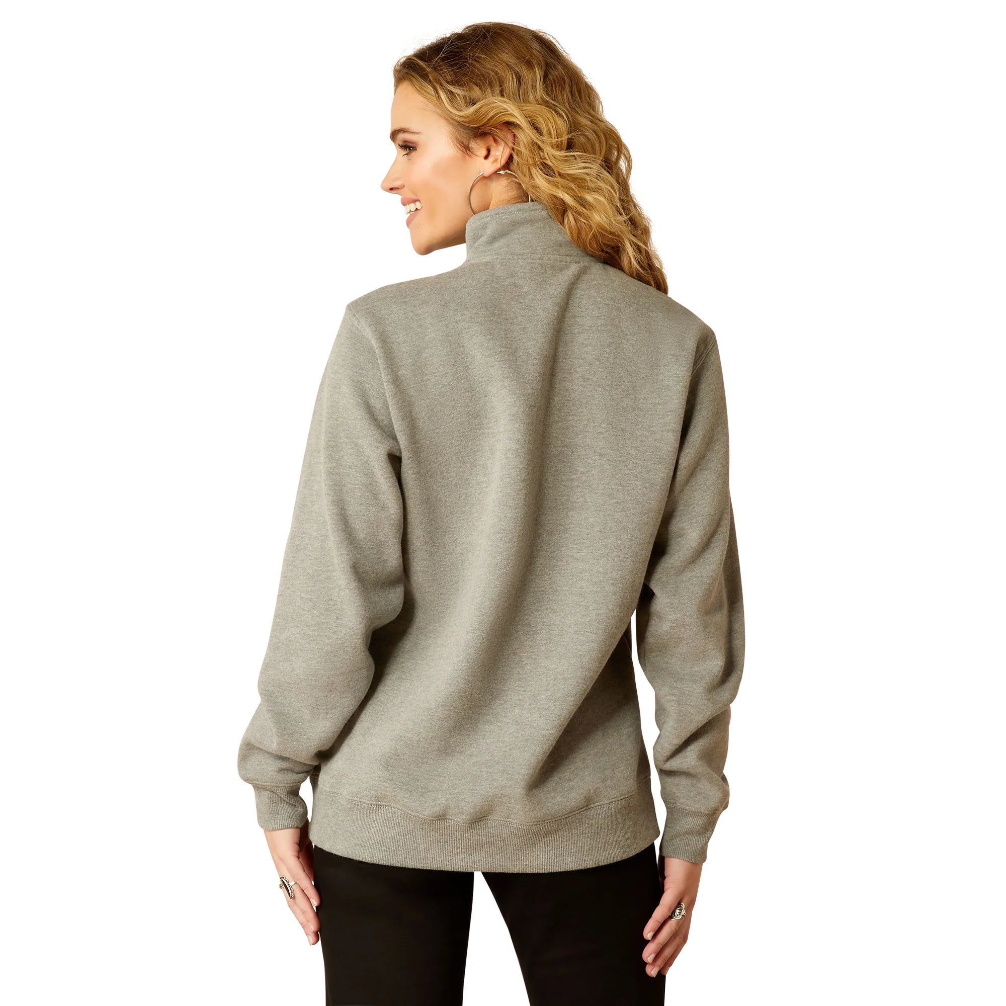Ariat Wms 1/2 Zip Sweatshirt Heather Grey