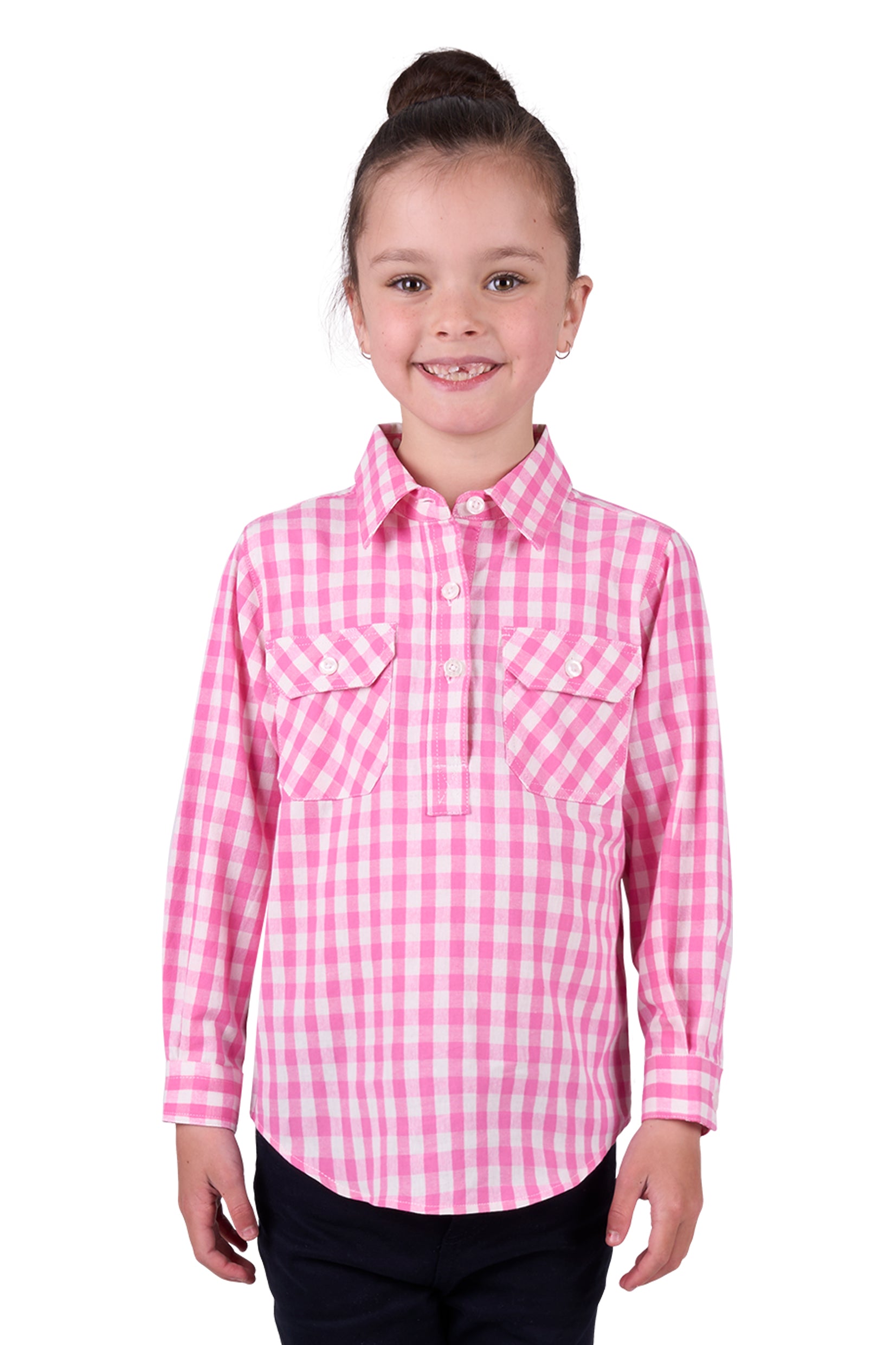 Hard Slog Kids Melly 1/2 Pocket Long Sleeve Shirt