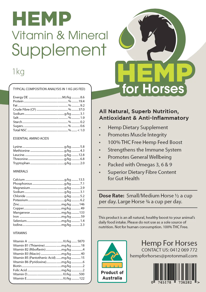 Hemp for Horses Vitamin and Mineral Supplement