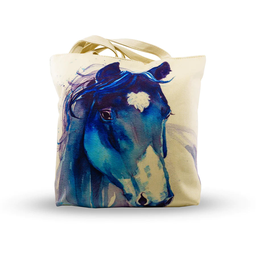 Blue Horse Tote Bag