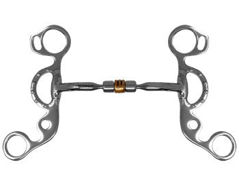 Showman Comfort Jointed Copper Roller Short Shank Snaffle Curb Bit