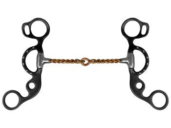 Showman Short Shank Twisted Copper Wire Snaffle Bit