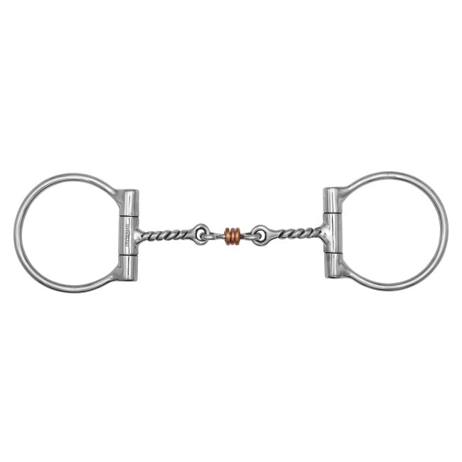 Showman Twisted Mouth D Ring Bit with Jointed Copper Roller