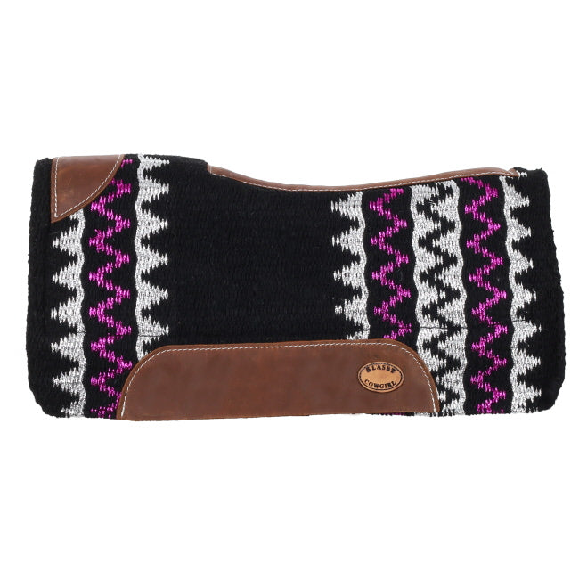 Klassy Cowgirl 28x30 Purple Twilight Contoured Wool Top Felt Bottom Saddle Pad