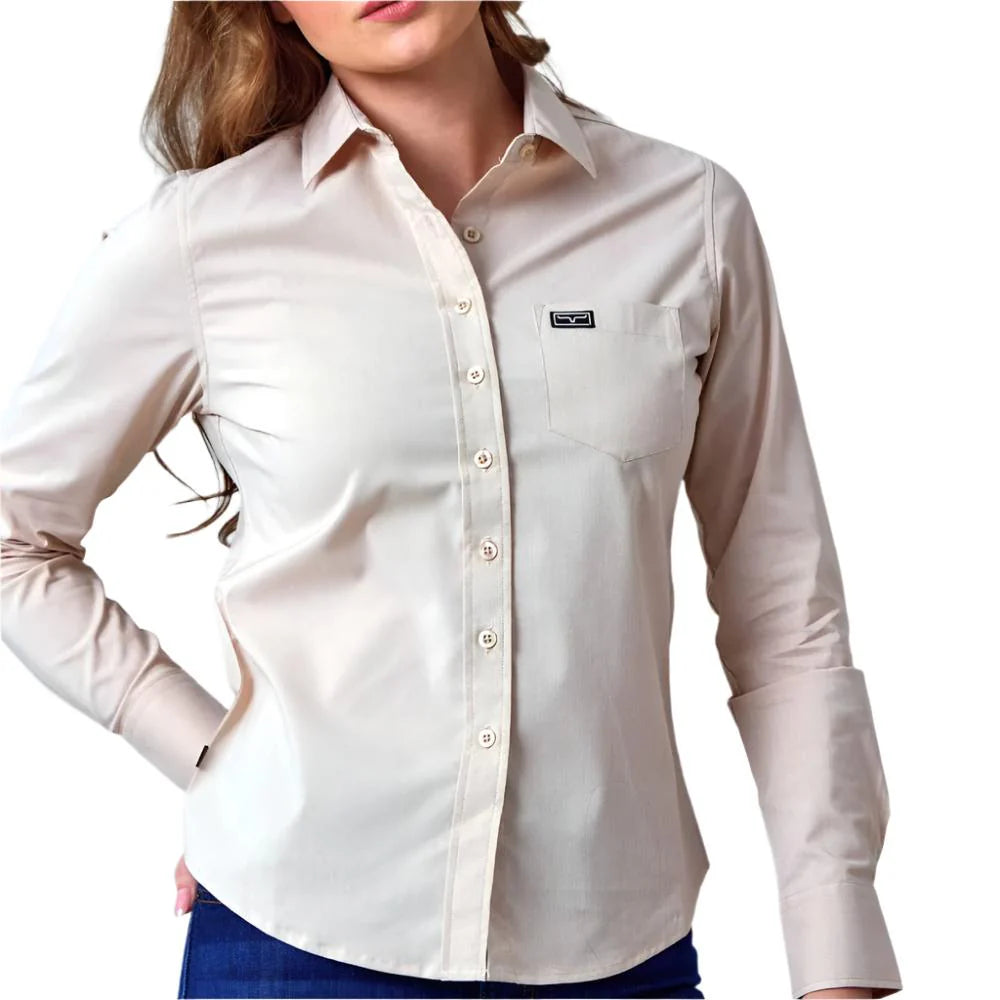 Kimes Ranch Wmns Long Sleeve Linville Shirt - Natural