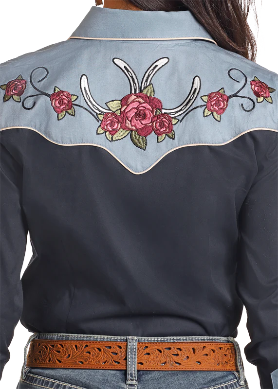 Panhandle Embroidered Retro Snap Shirt