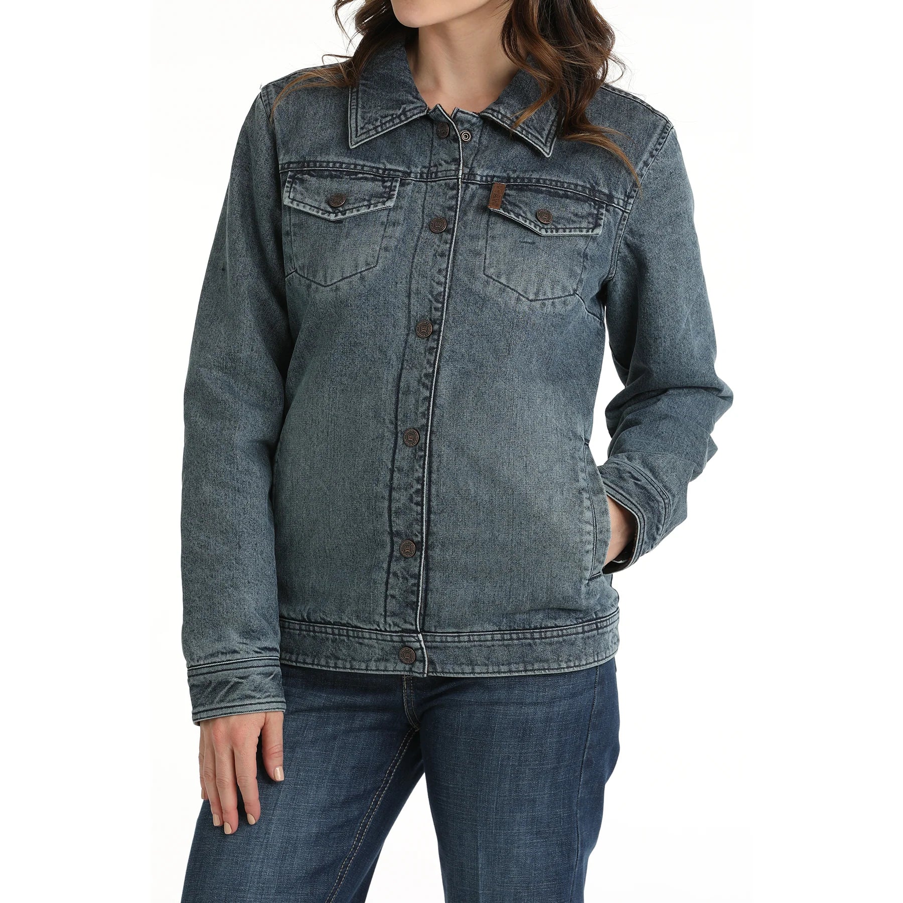 Cinch Ladies Reversible Trucker Aztec Indigo Denim Jacket