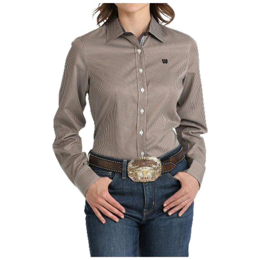 Cinch Wmns Stripe Down Shirt