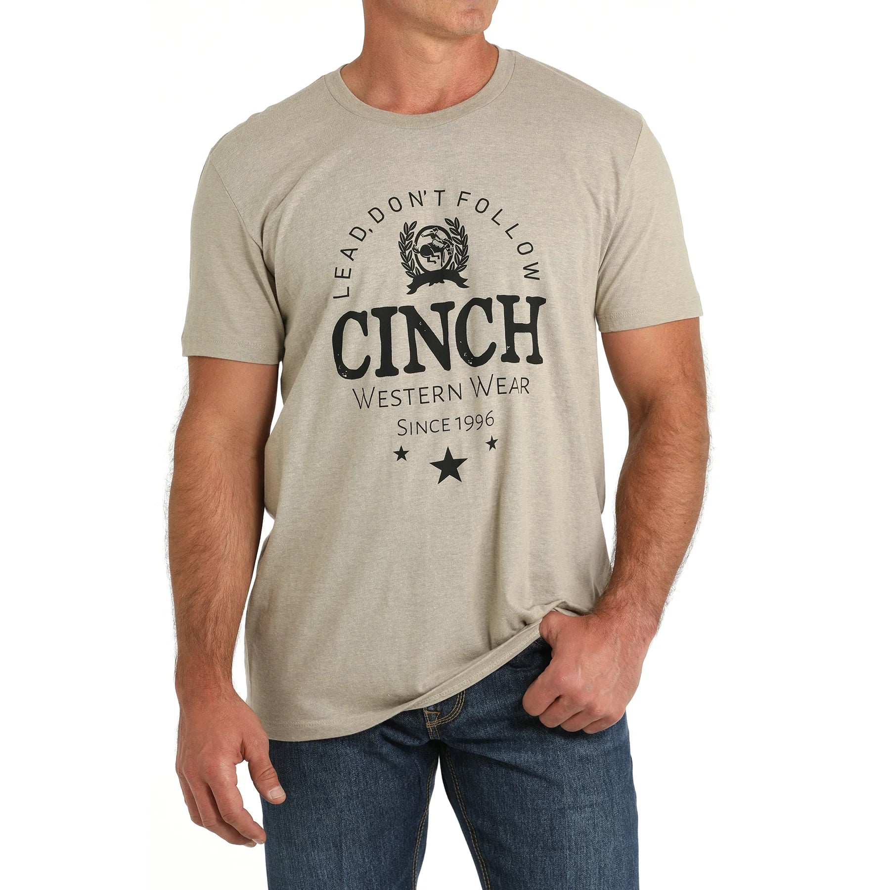 Cinch Mens Classic Khaki Classic Logo T Shirt