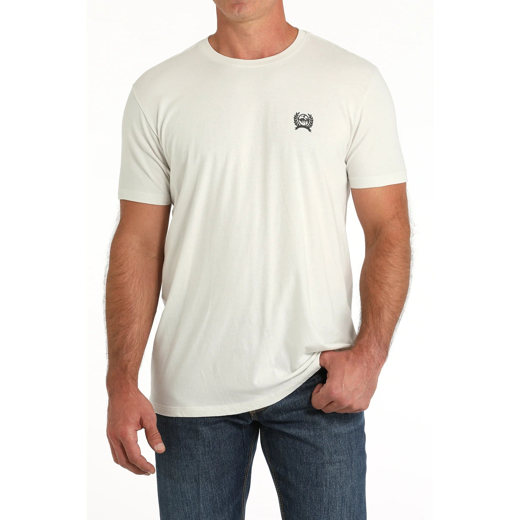 Cinch Mens White Rifle Club Graphic Short Sleeve T Shirt