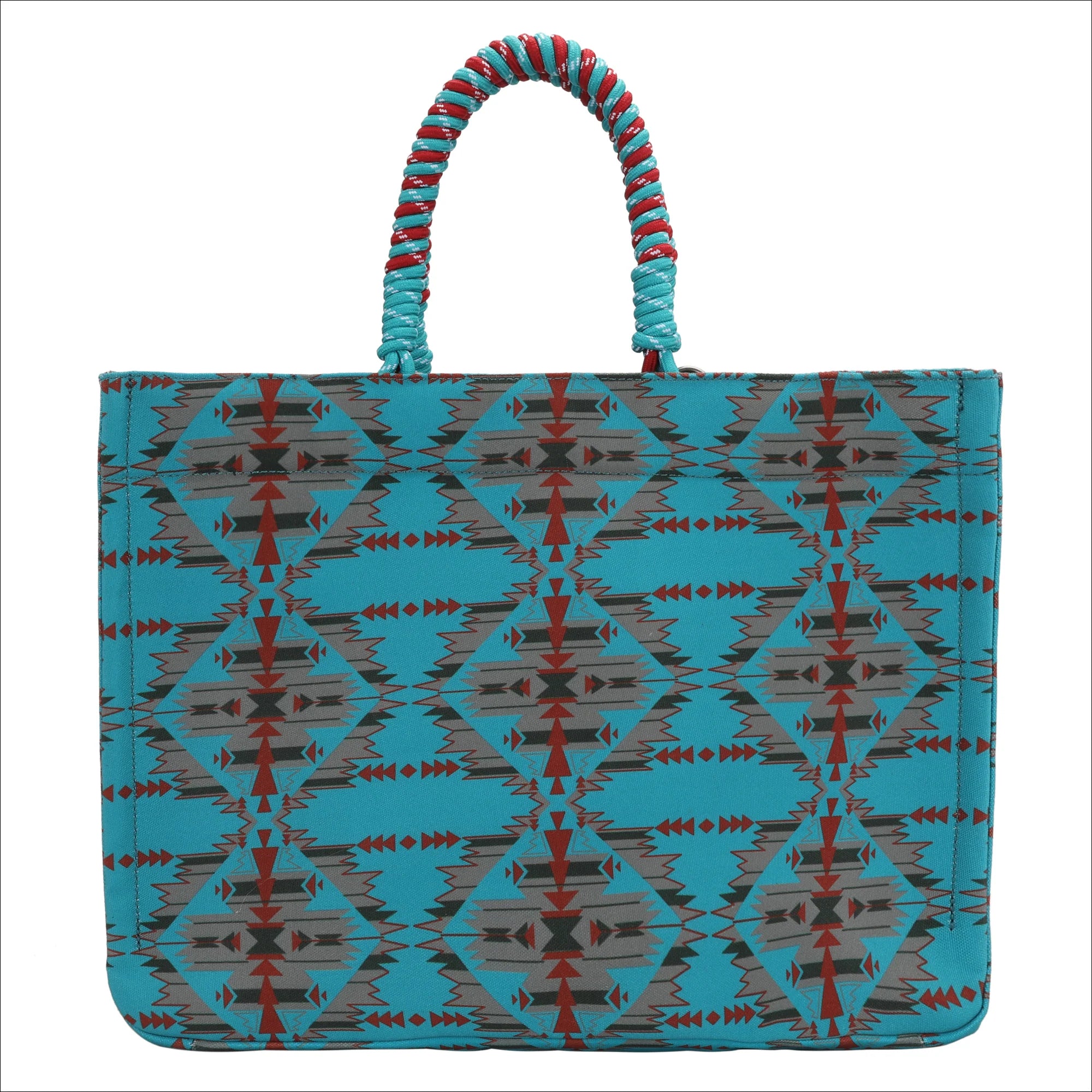 Wrangler Aztec Oversized Tote Bag Braided Handles Weekender Bag