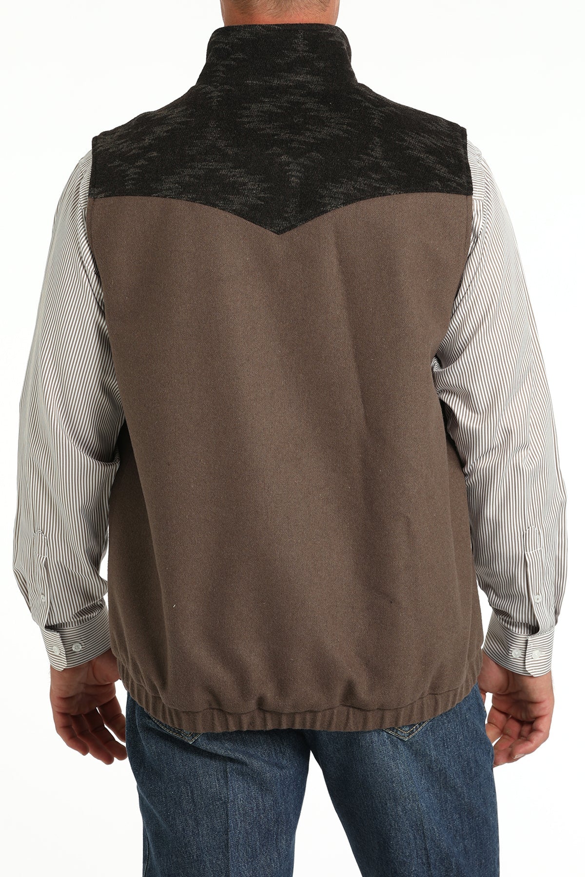 Cinch Mens Western Vest - Brown