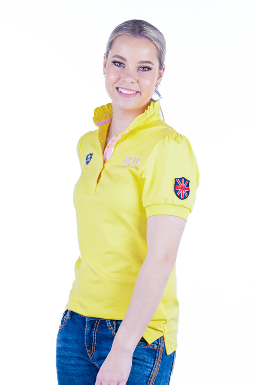 Hitchley and Harrow Fitted Polo Lemon Frill