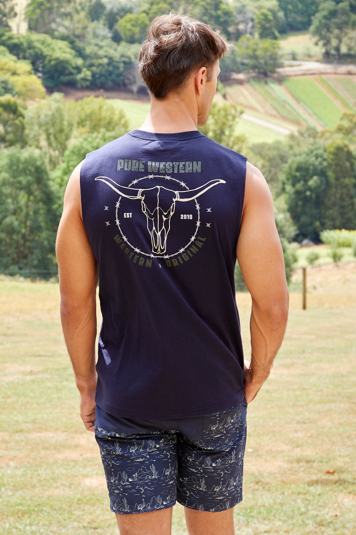 Pure Western Mens Fred Muscle Tank