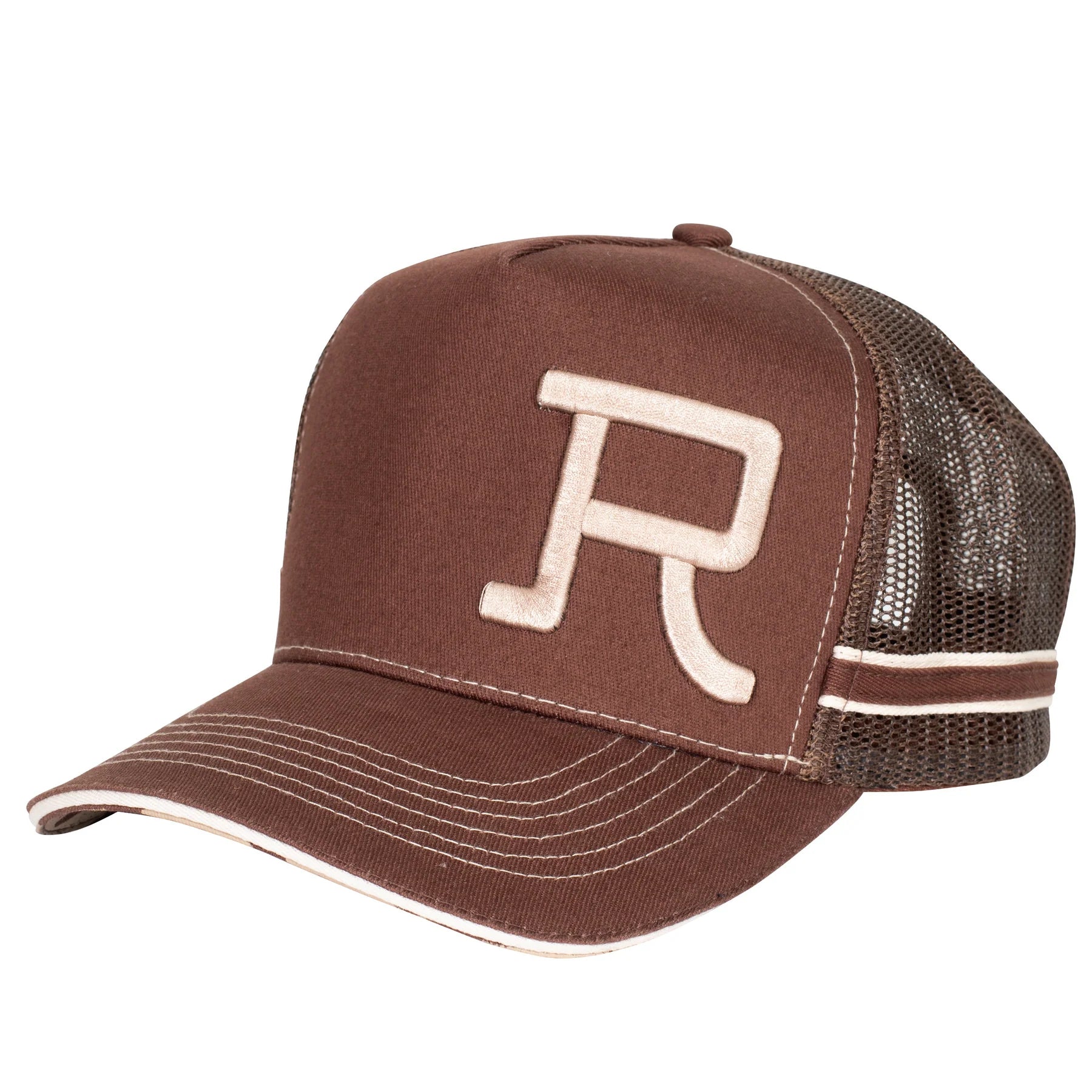 Roper Trucker Cap Branded Chocolate/Stone