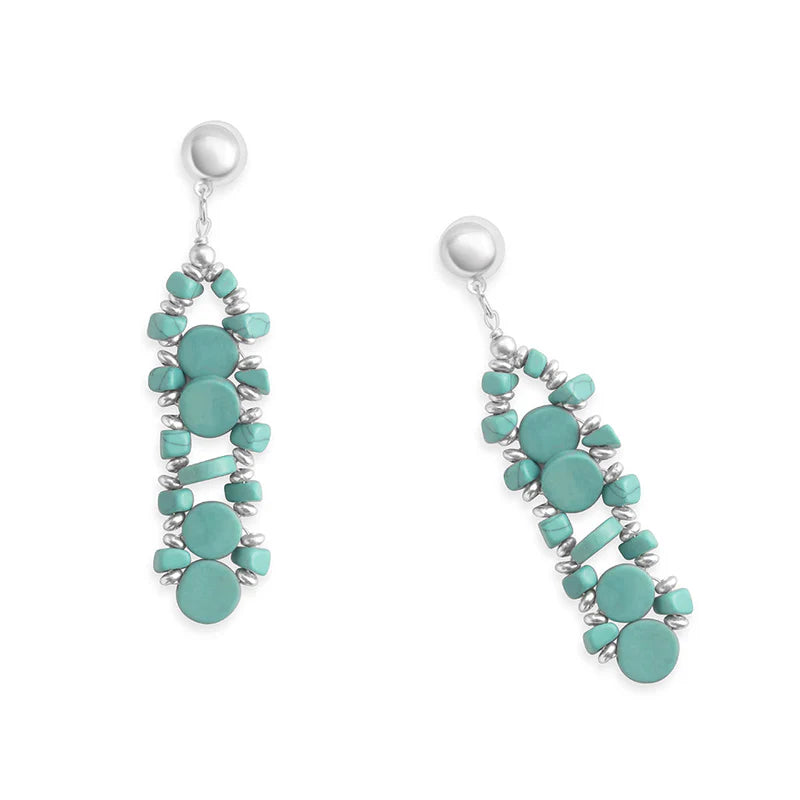 Seraphah Dimensional Earrings in Turquoise