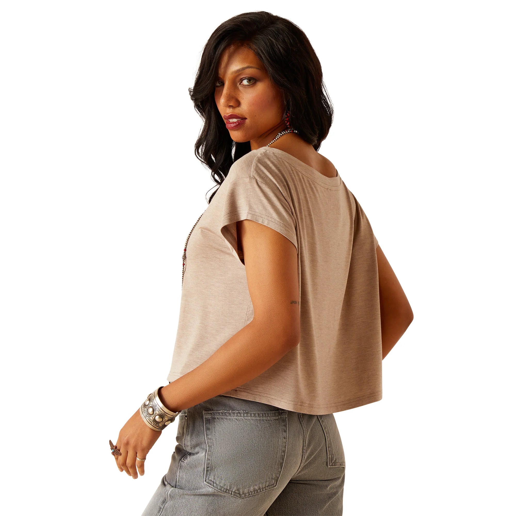Ariat Wms Cowgirls SS T Shirt Savannah Heather - End of Summer Sale