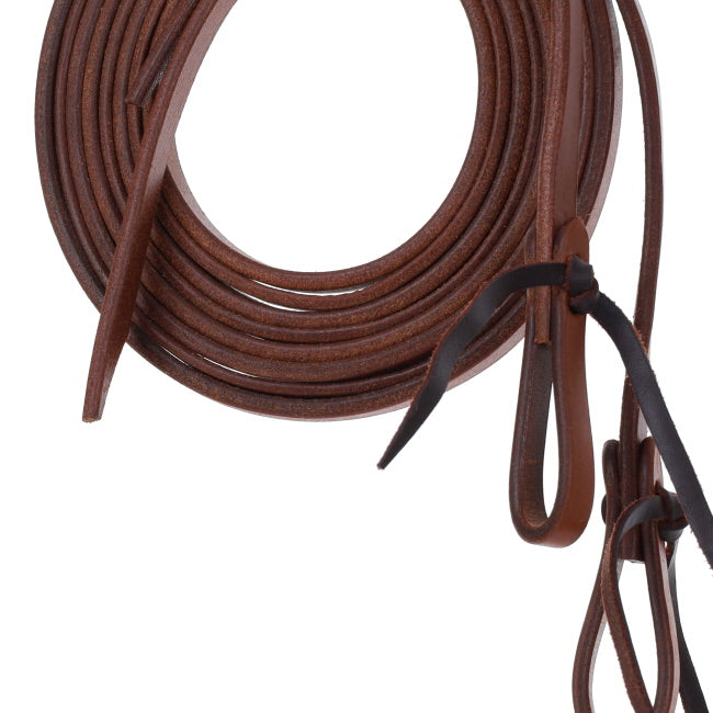 Showman .5in 8ft Oiled Harness Split Reins