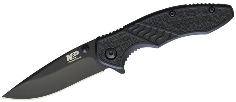 Smith and Wesson Folder Bodyguard Clip Point Black