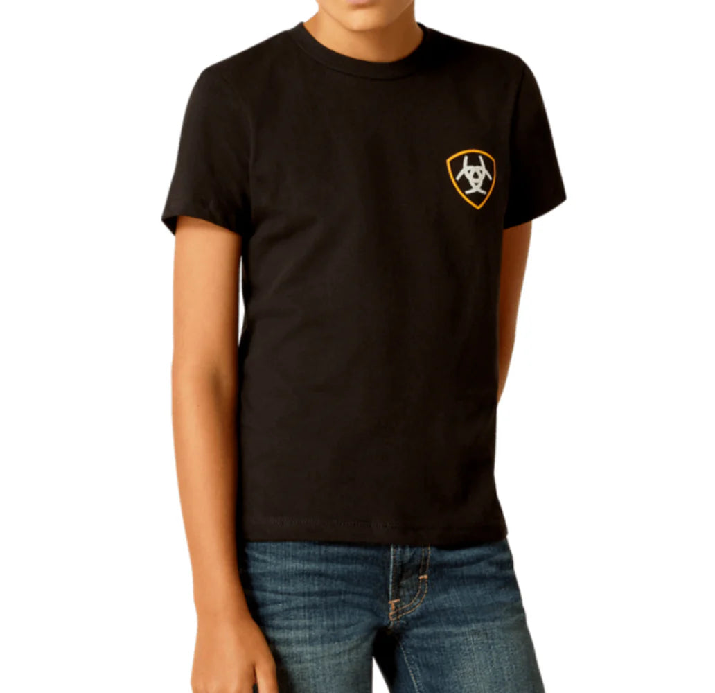 Ariat Bys Diamond Mountain SS T Shirt Black