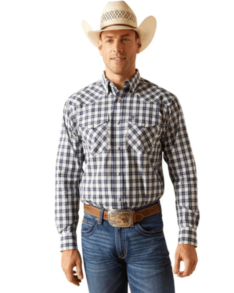 Ariat Mns Pro Ezra Snap LS Shirt Gray