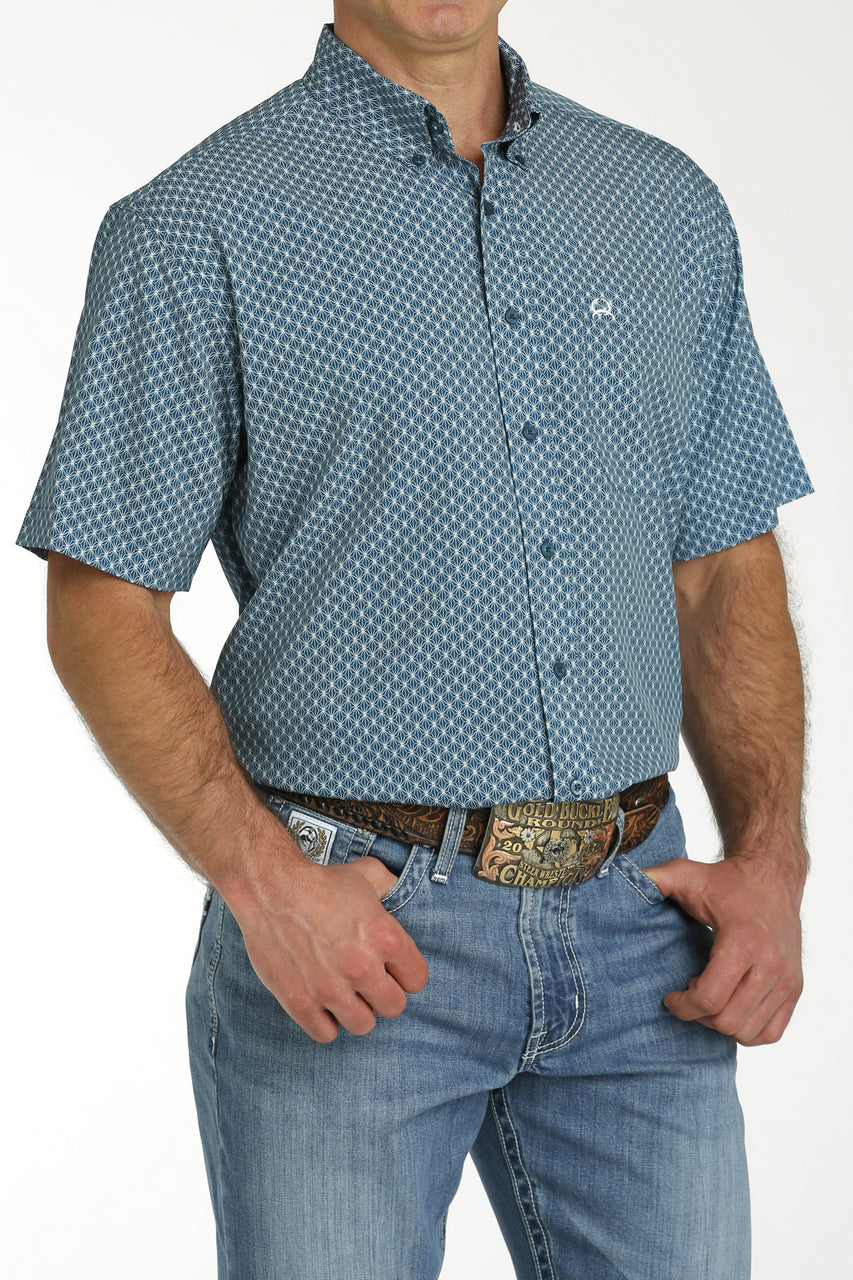 Cinch Mens Teal Western Shirt